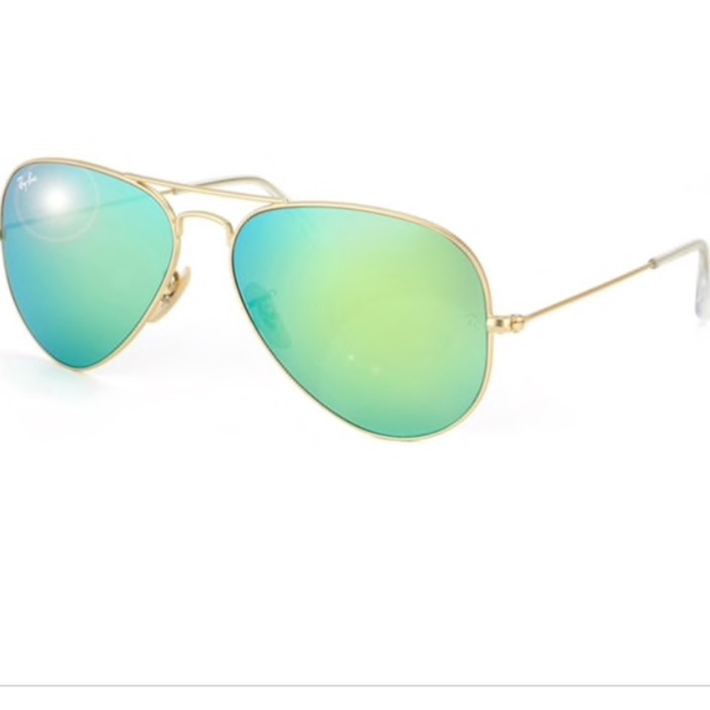Ray-Ban Aviator Sunglasses - Gold Frame/Green Lens